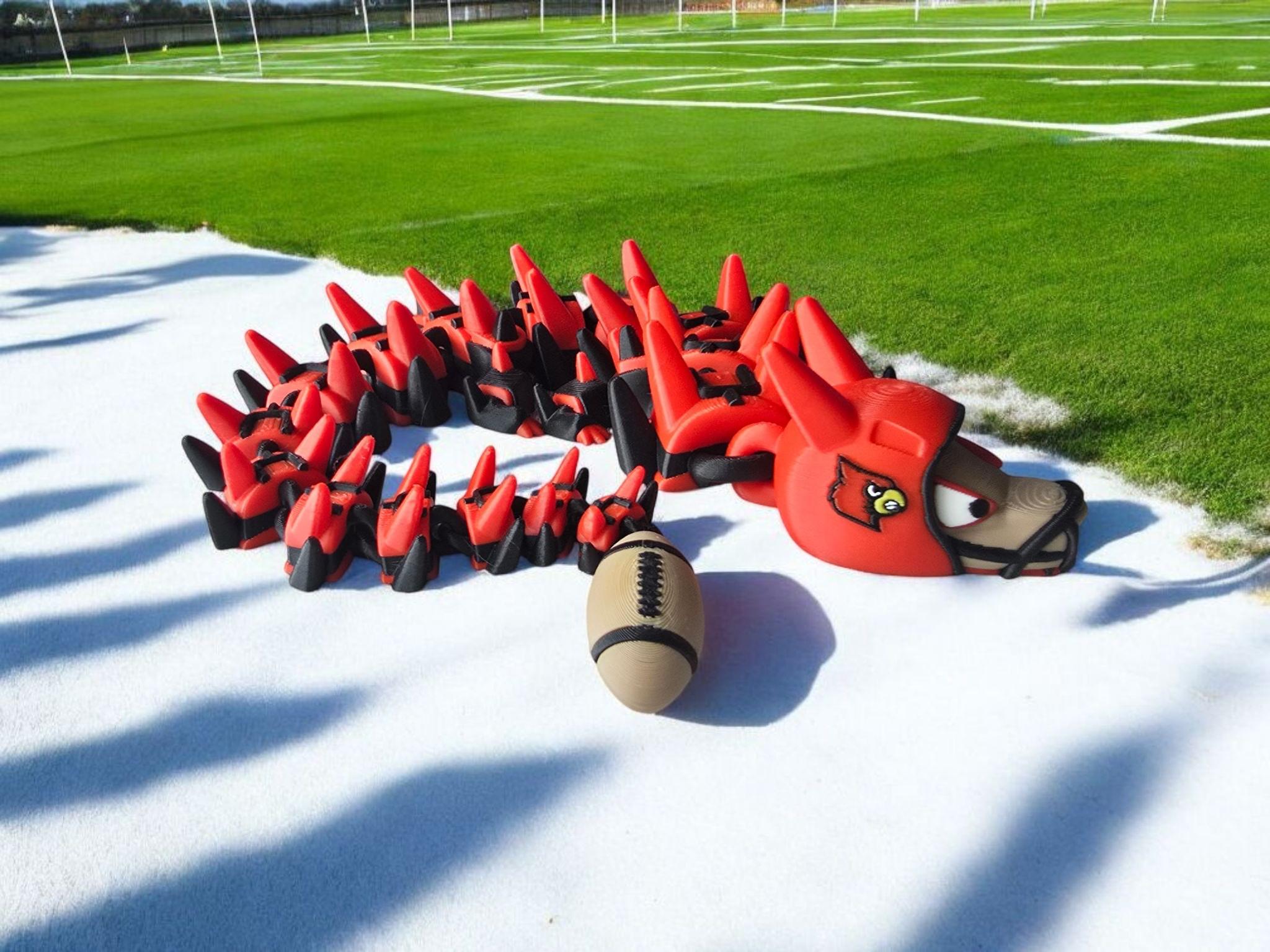3D gedruckter Football Dragon: Benutzerdefinierte Teamfarben, Gelenk PLA