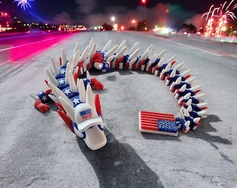 4. Juli Drache: 3D Gedruckt US Flagge Dekor
