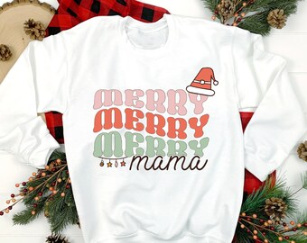 Retro Merry Mama Christmas Design (Digital Download)