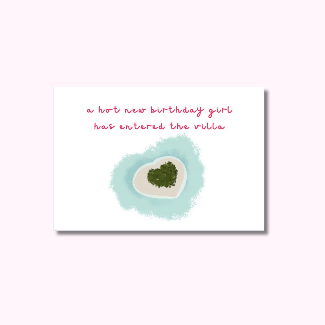 Love Island Birthday Card - Etsy