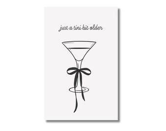 Martini Birthday Card