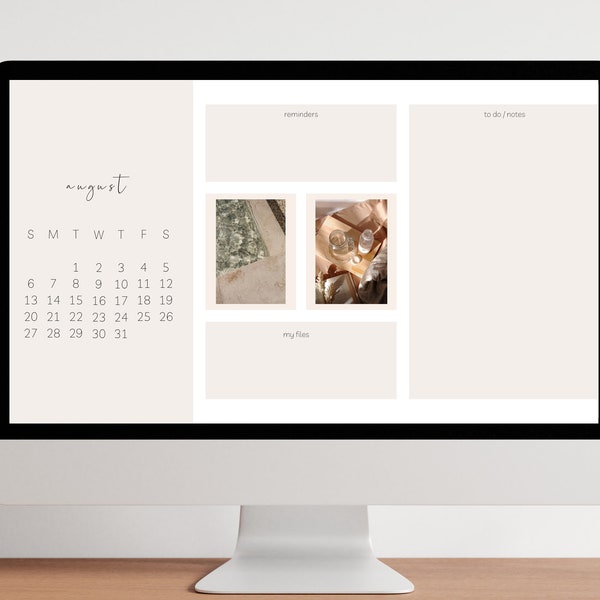 Neutral Aesthetic Desktop Wallpaper - Etsy