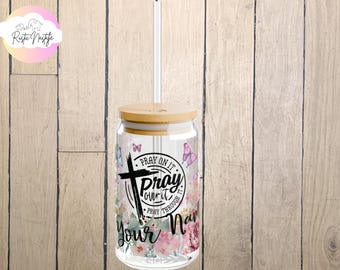 Personalized Prayer Glass Tumbler: Christian Inspirational Gift