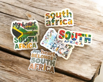 South Africa Stickers: Vibrant Vinyl Decals, Set of 5
