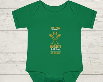 Springboks Rugby Baby Bodysuit: African Animal Onesie