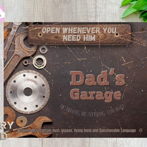 Custom Metal Workshop Sign: Vintage Garage Decor for Dad