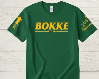 Camiseta Bokke Rugby, Springboks de Sudáfrica, camiseta Heritage Supporter
