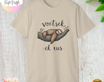 Afrikaans Sloth T-Shirt: Funny South African Tee