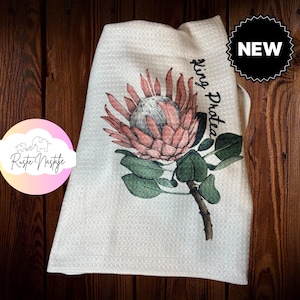 Protea Tea Towel: South African Floral Kitchen Linens