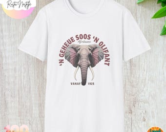 Camiseta con el recuerdo del elefante afrikáans: un regalo sudafricano