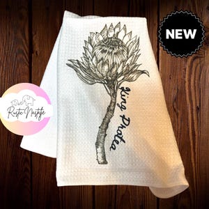 Protea Sketch Kitchen Towel: South African Floral Linens