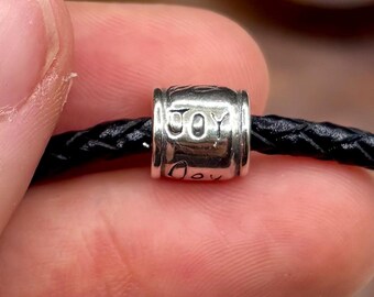 Sterling Silver “Joy” Spacer Bead// 925 Sterling Silver 10mm Pandora Style Bead//