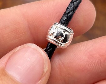 Sterling Silver “Heart Chain” Spacer Bead// 925 Sterling Silver 10mm Pandora Style Bead//