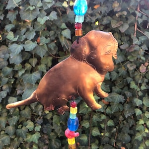 Vintage Puppy Bell Chime~ BOHO garden art