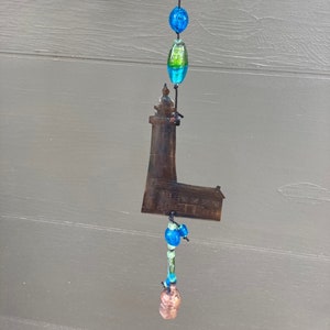 Vintage Light House Bell Chime~Handmade Garden Art
