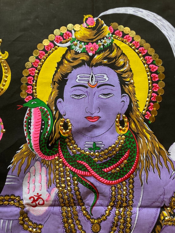 Vintage Lord Shiva Tapestry Etsy Australia