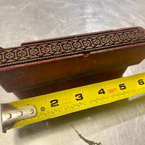 Batik-drukblok - stempel met organisch patroon - ONE OF A SOORT - prachtige, handgemaakte houten stempel voor textieldruk, aardewerk, eclectisch decor, kunst