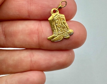 15-delig: kleine messing cowboylaarsbedels: set unieke metalen hangers voor sieraden en vakmanschap