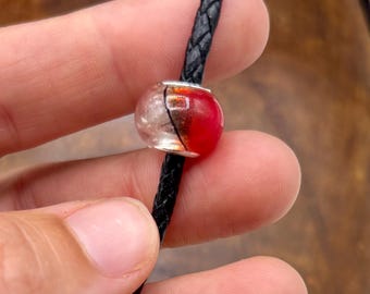 Sterling Silver & Millefiori Spacer Bead// 925 Sterling Silver 14mm Pandora Style Bead//