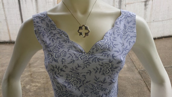 1950s LAURA ASHLEY Lilac Floral Print Dress