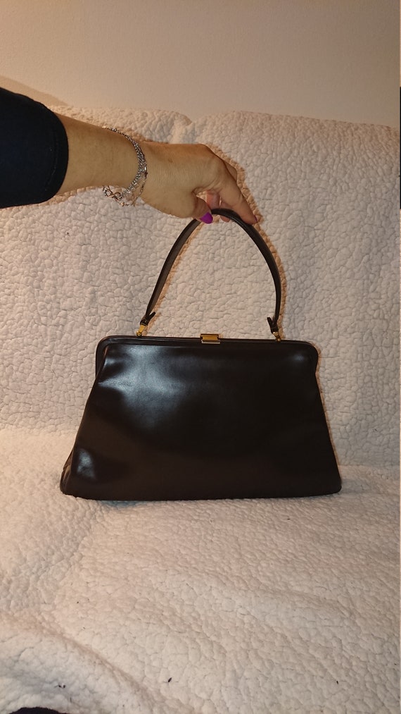 1950s Brown Leather Bag