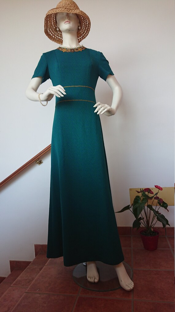1960s GORGEOUS Jersey Long Dress, made in France