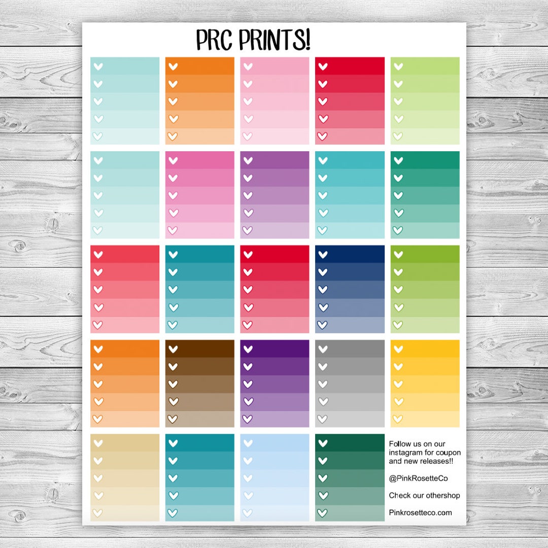 Ombre Boxes Printable Planner Stickers / Erin Condren Printable / Happy ...