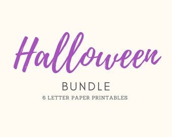 Halloween Bundle - 6 Printable Letter Paper