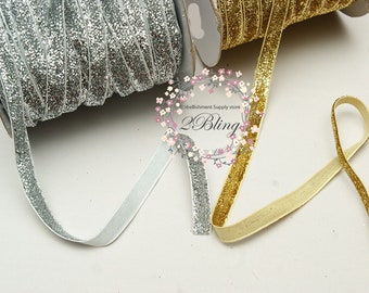 Glitter ribbon 1cm wide  3/8 inch , DIY bow, gift wrap, wedding, embellishment AUSTRALIA