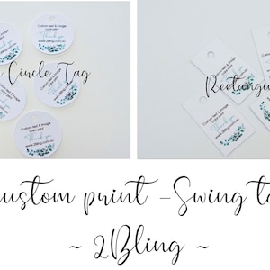 Custom CIRCLE TAG,  Wedding party favour tag, Swing tag, Thank you hang tag, handmade business logo packaging tag, Made in AUSTRALIA