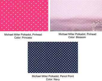 Michael Miller Small Polkadot Quilt fabric patchwork, Sewing Cotton 0.5m DIY Clothes Sewing embellishment trim sewing craft supply Australia