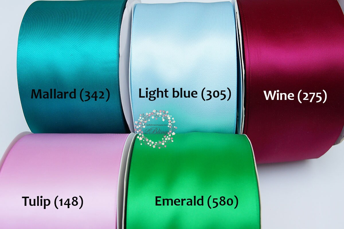 Very Wide Ribbon Double Sided Satin Ribbon | 100mm Wide 4 Inch Wide | 2 Meters | Wedding ...
