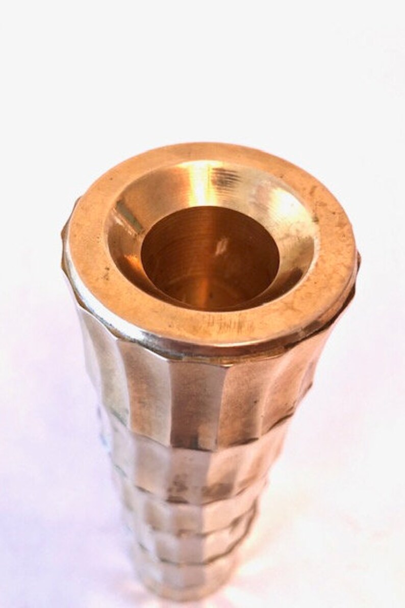 Solid brass candle holder