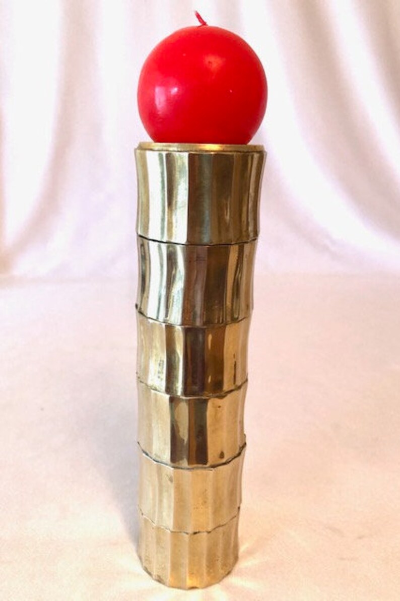 Solid brass candle holder