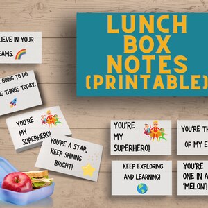 Printable Lunch Box Notes