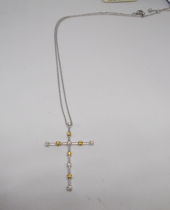 18 Kt white gold chain with white and yellow gold… - image 7