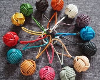 Monkeyfist Leder Schlüsselanhänger Knoten Affenfaust zeitlos klassisch