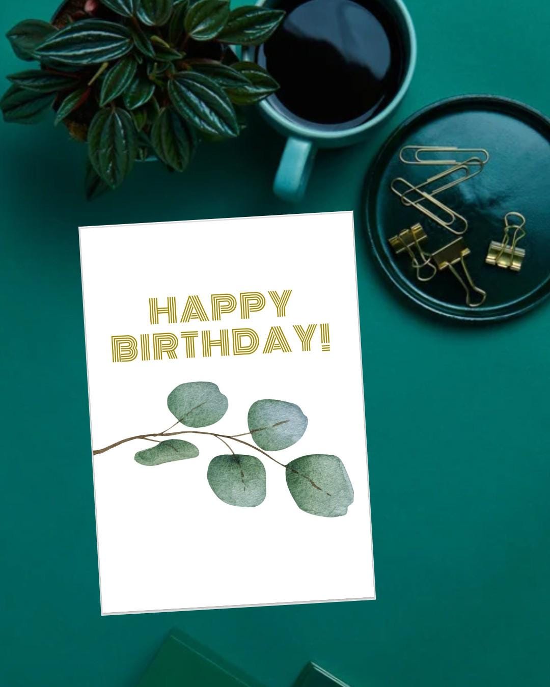 Happy Birthday - Digital Card Pdf - Etsy UK