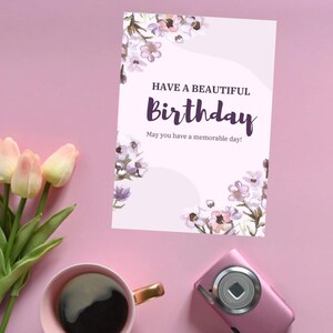 Lilac Birthday PDF Card