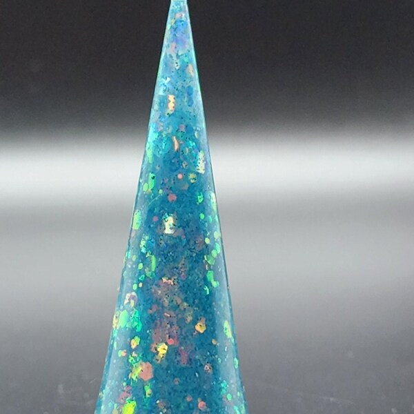 BlUE OPAL Ring Cone, Atlantis Ring display, Ring Party Display, presenter ring display, resin jewelry display, bedroom, Bathroom decor