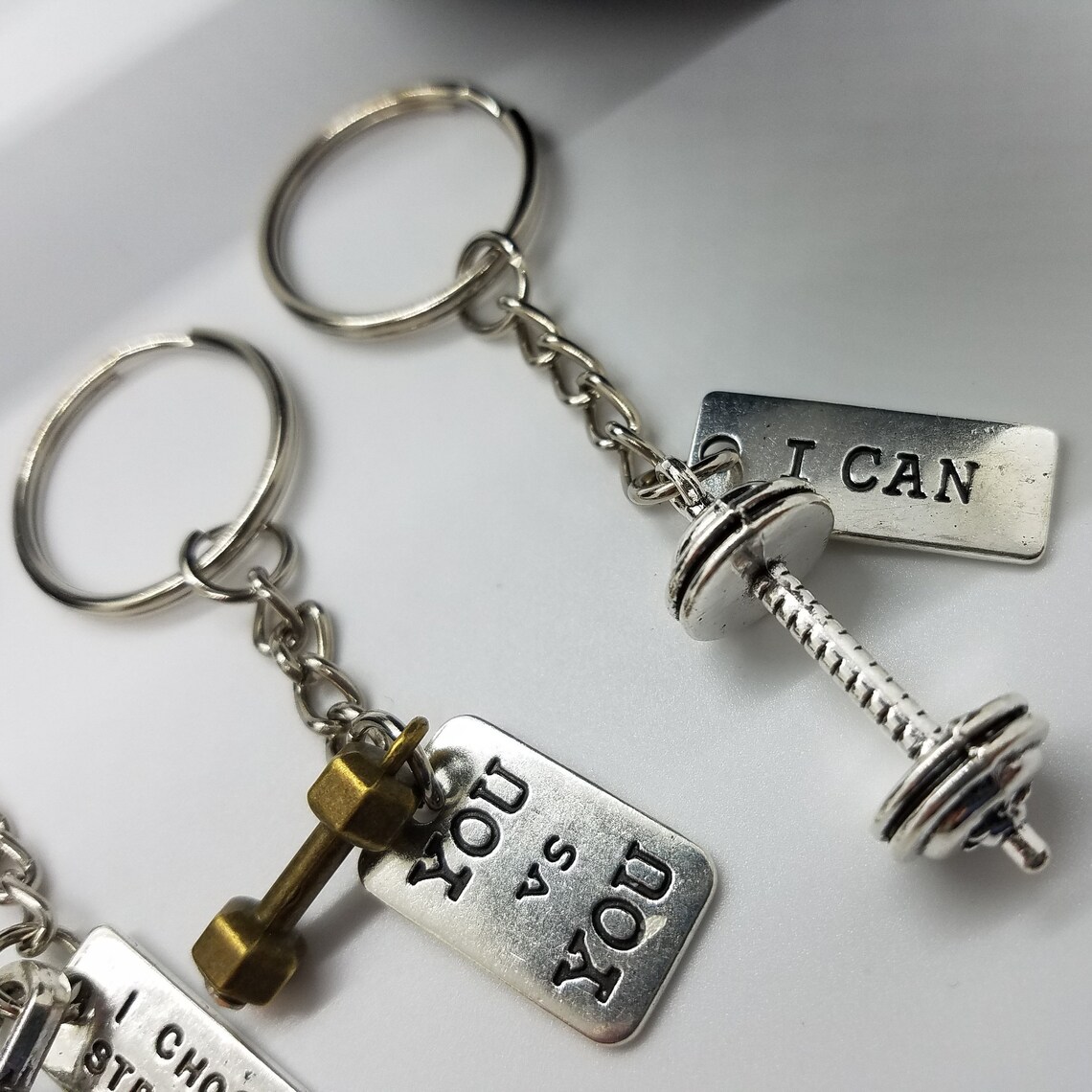 I Can Motivational Fitness Gym Keychains Inspirational Etsy