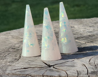 OPAL Ring Cone, Ring display, Ring Party Display, presenter ring display, resin jewelry display, bedroom