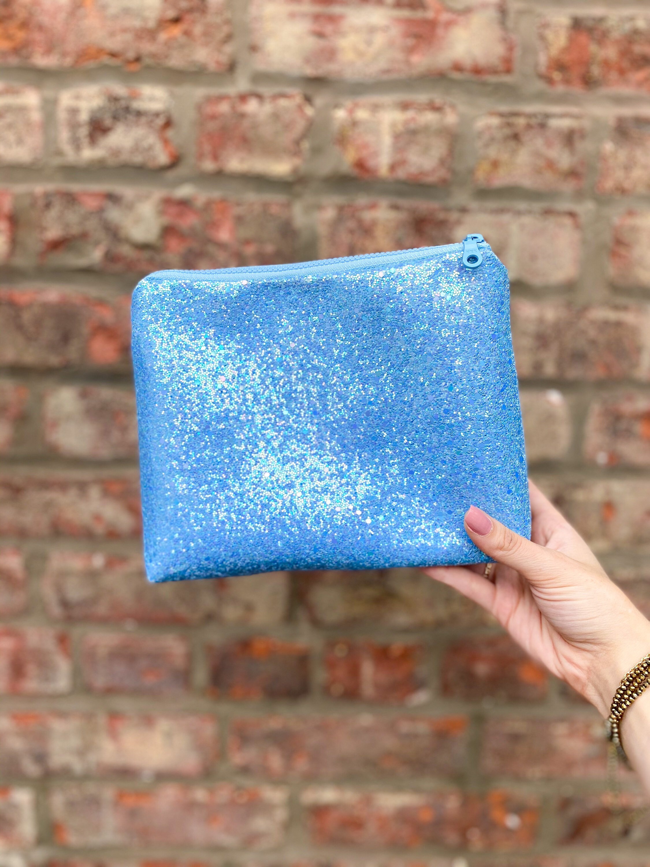 glitter makeup pouch