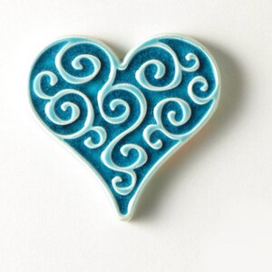 heart, magnet, turquoise image 1