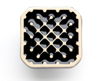Ceramic knob for furniture No.7, black
