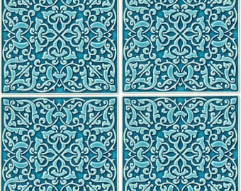 Carrelage murs, décors/ADAGIO/15 cm/turquoise