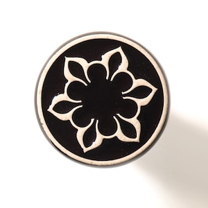 Ceramic knob for furniture, No.2, black