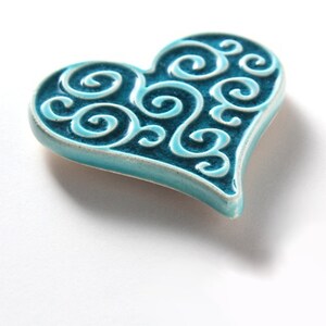 heart, magnet, turquoise image 2