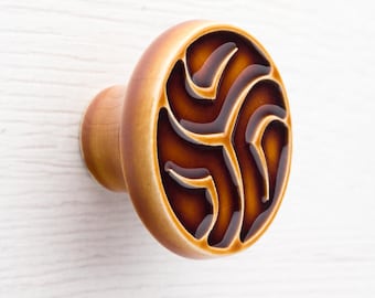 Keramikknopf für Möbel No.18, braun