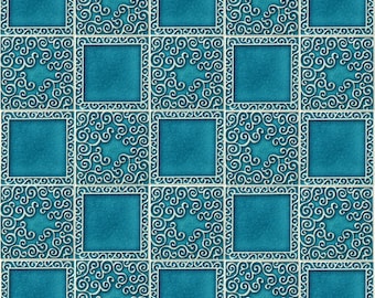 tiles with ornaments, turquoise No.1